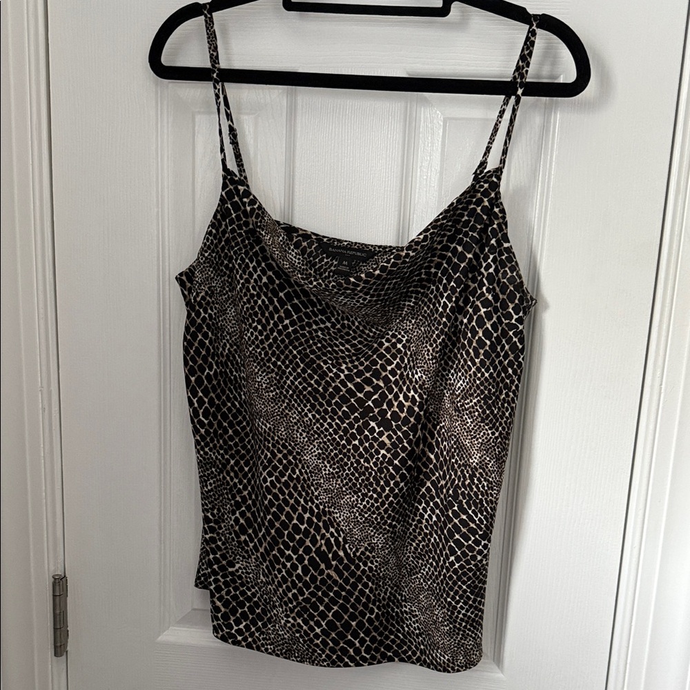 Banana Republic Black and White Snakeskin Camisole